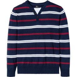 Sweter 2 w 1 bonprix ciemnoniebieski w paski. Niebieskie swetry męskie bonprix, s, w paski. Za 54,99 zł.