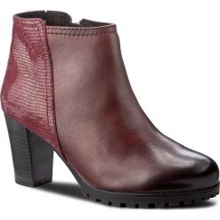 Botki CAPRICE - 9-25400-29 Bordeaux 530. Czerwone buty zimowe damskie Caprice, ze skóry, na obcasie. W wyprzedaży za 239,00 zł.