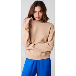 Bluzy damskie: NA-KD Basic Bluza basic – Beige