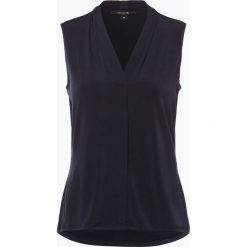 Comma - Damska bluzka bez rękawów, niebieski. Niebieskie bluzki damskie comma, bez wzorów, eleganckie, bez kołnierzyka, bez rękawów. Za 119,95 zł.