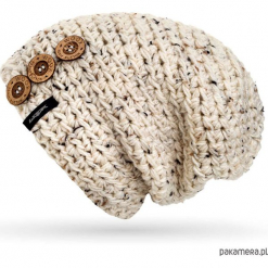 Handmade Czapka Krasnal | KAWHE BUTTON BEANIE. Szare czapki zimowe damskie marki Pakamera. Za 130,00 zł.