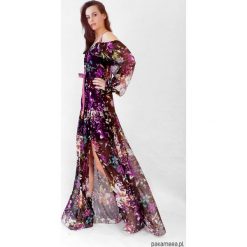 Sukienka Fleur. Sukienki damskie Pakamera, bez wzorów, z tkaniny, bez kołnierzyka, bez rękawów, maxi. Za 460,00 zł.