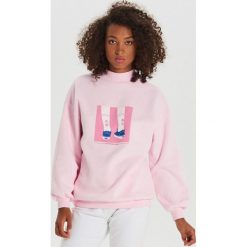 Bluza z półgolfem - Różowy. Różowe bluzy damskie Cropp, m, bez wzorów, bez rękawów, bez kaptura. Za 69,99 zł.