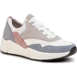 Sneakersy GABOR - 46.305.64 Weiss/Aquam/Rosato. Białe półbuty damskie Gabor, bez wzorów, ze skóry, bez obcasa, na płaskiej podeszwie, bez zapięcia. Za 579,00 zł.