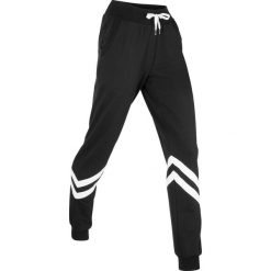 Spodnie dresowe, długie, Level 1 bonprix czarny. Czarne spodnie damskie bonprix, z dresówki, sportowe. Za 74,99 zł.