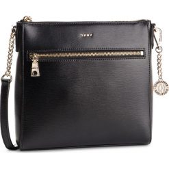 Torebka DKNY - R74E3012 Blk/Gold BGD. Czarne listonoszki damskie marki DKNY, bez wzorów, ze skóry, eleganckie, na ramię, bez dodatków. Za 849,00 zł.