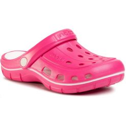 Klapki COQUI - Jumper 6352-100-3632 Lt.Fuchsia/White. Różowe klapki damskie Coqui, bez wzorów, z tworzywa sztucznego, bez obcasa. Za 79,00 zł.