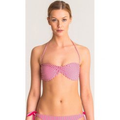 Różowo-srebrna góra od bikini Twinset U&B w paski. Szare stroje kąpielowe damskie Twinset U&B, s, w paski, eleganckie. Za 299,00 zł.