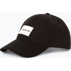 Calvin Klein Jeans - Damska czapka z daszkiem z dodatkiem skóry, czarny. Czarne czapki damskie Calvin Klein Jeans, z aplikacjami, z jeansu. Za 159,95 zł.