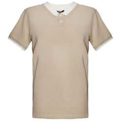 Koszulka polo w kolorze beżowo-kremowym. Brązowe koszulki męskie Pepe Jeans, Mexx, Pierre Cardin, m, bez wzorów, z bawełny, polo, bez rękawów. W wyprzedaży za 109,95 zł.