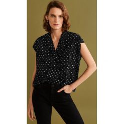 Mango - Bluzka Phoebe-H. Czarne bluzki damskie Mango, na co dzień, s, bez wzorów, z poliesteru, bez kołnierzyka, z krótkim rękawem. Za 119,90 zł.