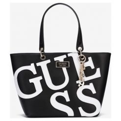 Guess Kamryn Torebka Czarny. Czarne torebki klasyczne damskie Guess, z aplikacjami, z poliesteru, bez dodatków. Za 592,95 zł.