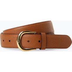 Lauren Ralph Lauren - Damski pasek skórzany, beżowy. Brązowe paski damskie Lauren Ralph Lauren, w paski, ze skóry. Za 249,95 zł.