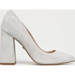Solo Femme - Czółenka. Szare buty ślubne damskie marki Solo Femme, ze skóry, na obcasie. Za 339,90 zł.