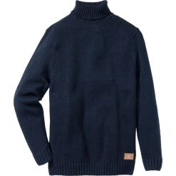 Golfy męskie: Sweter z golfem Regular Fit bonprix ciemnoniebieski melanż