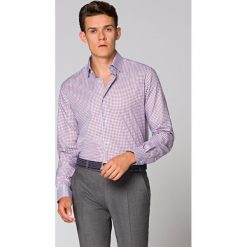 Koszula w Kratę Mila. Czerwone koszule męskie LANCERTO, m, w kratkę, z bawełny, eleganckie, bez kołnierzyka, bez rękawów. W wyprzedaży za 139,90 zł.