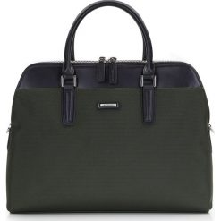 Torba na laptopa 86-3U-208-Z. Zielone torby na laptopa Wittchen, w paski, z nylonu. Za 395,00 zł.