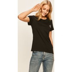 Calvin Klein Jeans - T-shirt (2-pack). Białe bluzki damskie Calvin Klein Jeans, s, z nadrukiem, z bawełny, casualowe, z okrągłym kołnierzem, z krótkim rękawem. Za 229,90 zł.