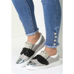 Trampki damskie slip on: Szare Slip On Run Boy Run