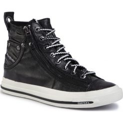 Tenisówki DIESEL - Expo-Zip W Y01751 PR402 T8013 Black. Czarne półbuty damskie Diesel, bez wzorów, z gumy, bez zapięcia. W wyprzedaży za 389,00 zł.
