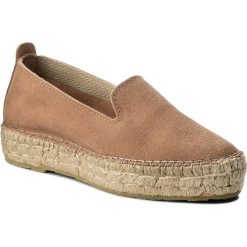Espadryle EVA MINGE - Vinaroz 3S 18MJ1372404ES 221. Różowe espadryle damskie Eva Minge, bez wzorów, ze skóry, bez obcasa, na płaskiej podeszwie. W wyprzedaży za 189,00 zł.