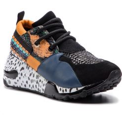 Sneakersy STEVE MADDEN - Cliff Sneaker SM11000185-04005-802 Org Multi. Czarne sneakersy damskie marki Steve Madden, ze skóry. Za 519,00 zł.