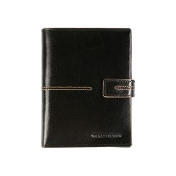 Portfele męskie: Skórzany portfel w kolorze czarnym – (S)11 x (W)14 cm