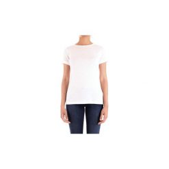 T-shirty z krótkim rękawem Patrizia Pepe BJ0339/AS07. Białe t-shirty damskie Patrizia Pepe, bez wzorów, bez kołnierzyka. Za 294,73 zł.