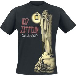 Led Zeppelin Hermit T-Shirt czarny. Czarne koszulki męskie marki Led Zeppelin, l, z nadrukiem, rockowe, z okrągłym kołnierzem. Za 74,90 zł.