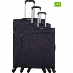 Walizki (3 szt.) "Lulu Cactus" w kolorze fioletowym. Fioletowe walizki marki Lulu Castagnette, z materiału. W wyprzedaży za 673,95 zł.