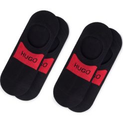 Zestaw 2 par stopek męskich HUGO - 2P Sl Front Logo Cc 50416637 001. Czarne skarpetki męskie HUGO, bez wzorów, z elastanu. Za 39,00 zł.