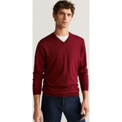 Mango Man - Sweter Willyv. Czarne swetry męskie Mango Man, s, bez wzorów, z wełny, bez kołnierzyka, bez kaptura. W wyprzedaży za 99,90 zł.