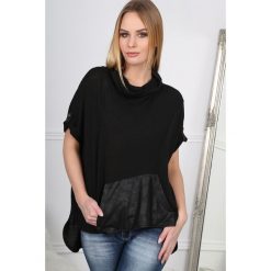 T-shirty damskie: Czarny T-shirt z Golfem BB20661