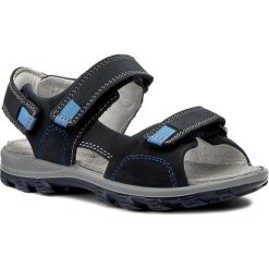 Sandały PRIMIGI - 7647000 S Blue S. Niebieskie sandały chłopięce marki Primigi, z nubiku. W wyprzedaży za 159,00 zł.