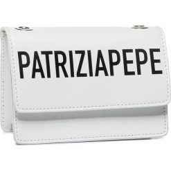 Saszetka nerka PATRIZIA PEPE - 2V9347/A6P8-W146 Bianco. Białe nerki damskie ze skóry, eleganckie. Za 989,00 zł.