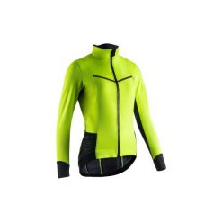Kurtka na rower ROADRACING damska. Żółte kurtki damskie VAN RYSEL, bez wzorów, z elastanu, długie, bez kaptura, na fitness i siłownię. Za 229,99 zł.