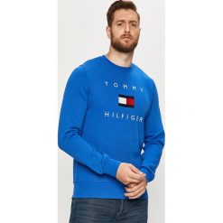 Tommy Hilfiger - Bluza. Zielone bluzy męskie TOMMY HILFIGER, s, z aplikacjami, z bawełny, z okrągłym kołnierzem, bez rękawów, bez kaptura. Za 499,90 zł.