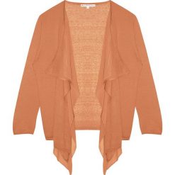 Kardigan "Savannah" w kolorze jasnobrązowym. Pomarańczowe kardigany damskie Ateliers de la maille Paris, bez wzorów, z jedwabiu. W wyprzedaży za 257,95 zł.