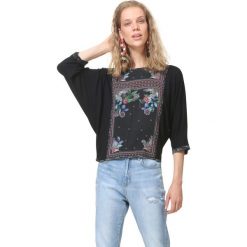 Desigual Orinoco Koszulka Czarny. Czarne bluzki damskie Desigual, xl, z nadrukiem, z wiskozy, bez kołnierzyka. Za 274,95 zł.