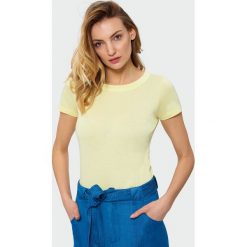 Top z ozdobną lamówką. Szare bluzki damskie Greenpoint, bez wzorów, z elastanu, bez kołnierzyka. Za 19,99 zł.
