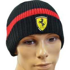 Czapki męskie: Puma Czapka zimowa męska SF Beanie czarno-czerwona (C0151)
