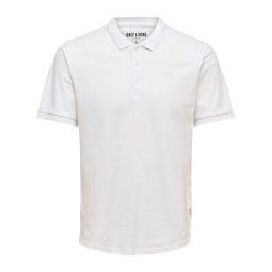 ONLY&SONS Męska koszulka Scott Pique Polo Noos White (rozmiar S). Białe koszulki męskie Only&Sons, s, bez wzorów, bez rękawów. W wyprzedaży za 50,00 zł.
