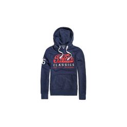 Bluzy Superdry Classics Hood. Niebieskie bluzy męskie Superdry, s, bez wzorów, bez kołnierzyka, bez rękawów, bez kaptura. Za 309,59 zł.