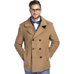 Płaszcz SAMUELE PSKS000031. Pomarańczowe płaszcze męskie Giacomo Conti, na zimę, m, bez wzorów, z wełny, eleganckie, bez kaptura. Za 1199,00 zł.