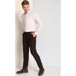 Koszula długi rękaw męska. Brązowe koszule męskie na zimę, m, z bawełny, eleganckie. W wyprzedaży za 24,99 zł.