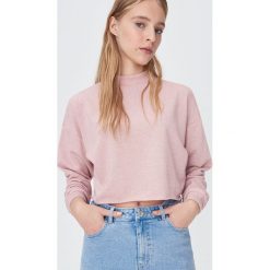 Bluza z dekoltem typu turtle neck - Różowy. Różowe bluzy damskie Sinsay, s, bez wzorów, bez rękawów, bez kaptura. Za 29,99 zł.