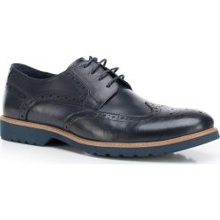 Buty męskie. Niebieskie półbuty męskie Wittchen, z aplikacjami, ze skóry, eleganckie. W wyprzedaży za 233,91 zł.