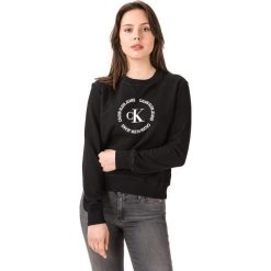 Calvin Klein Bluza Czarny. Czarne bluzy damskie Calvin Klein, m, z haftami, z bawełny, bez rękawów, bez kaptura. Za 421,95 zł.