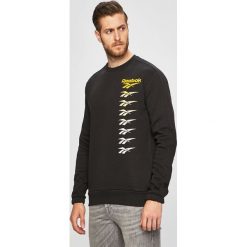 Reebok Classic - Bluza. Czarne bluzy męskie Reebok Classic, s, z nadrukiem, z elastanu, z okrągłym kołnierzem, bez rękawów, bez kaptura. W wyprzedaży za 139,90 zł.