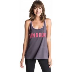 Roxy Koszulka Sportowa Cutback Tank J Dark Midnight S. Szare topy sportowe damskie marki Roxy, s, na ramiączkach. W wyprzedaży za 109,00 zł.